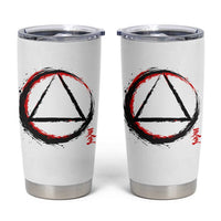 AA Sober Logo Symbol Serenity Recovery Tumbler Cup Japanese Brushstroke Circle