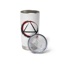 AA Sober Logo Symbol Serenity Recovery Tumbler Cup Japanese Brushstroke Circle