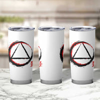 AA Sober Logo Symbol Serenity Recovery Tumbler Cup Japanese Brushstroke Circle