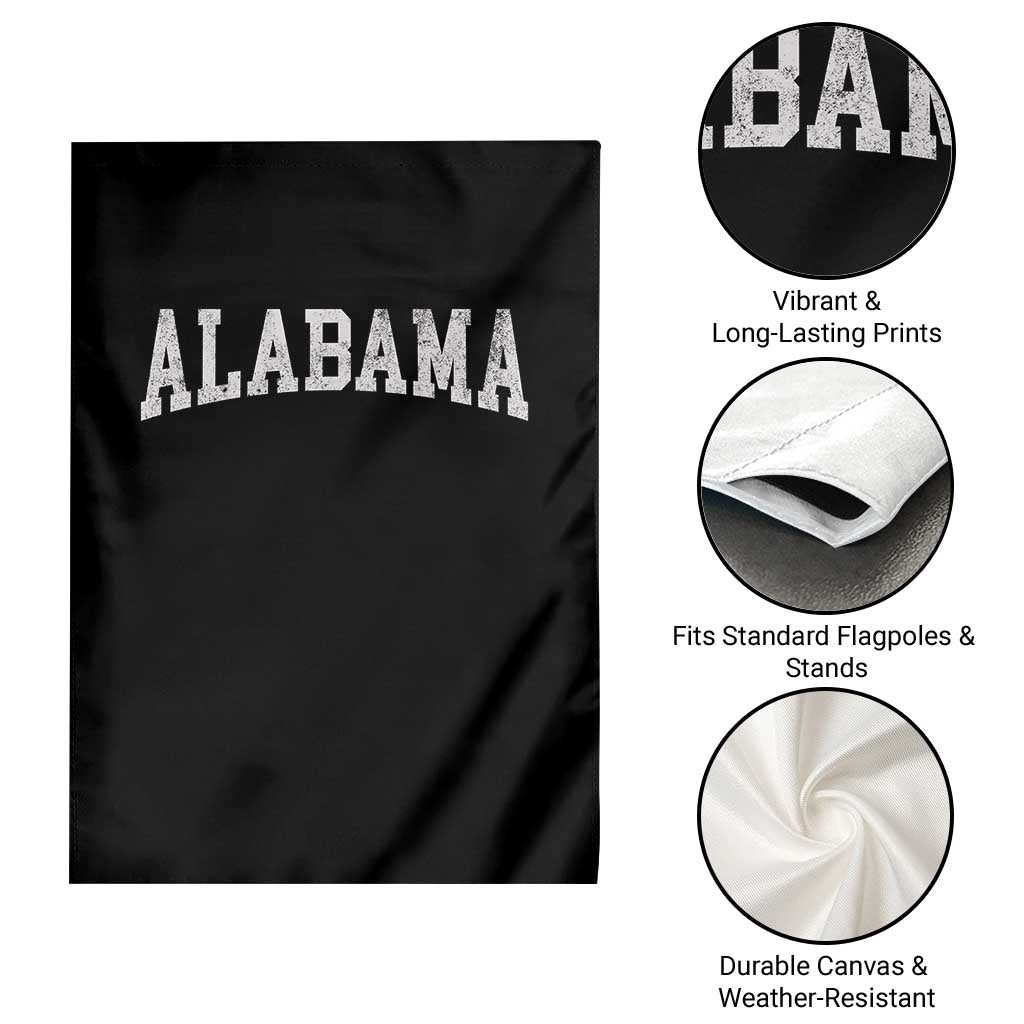 Alabama Fan Garden Flag Vintage Bold Sport State Letters AL Game Day