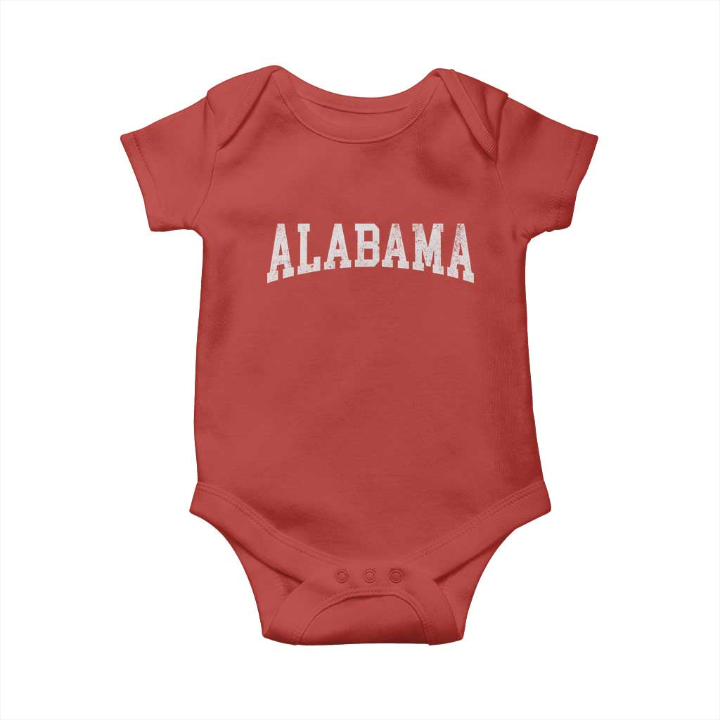 Alabama Fan Baby Onesie Vintage Bold Sport State Letters AL Game Day