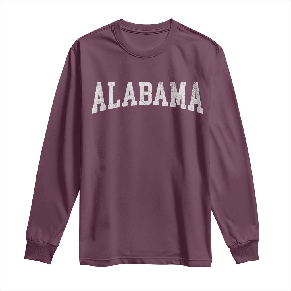 Alabama Fan Long Sleeve Shirt Vintage Bold Sport State Letters AL Game Day