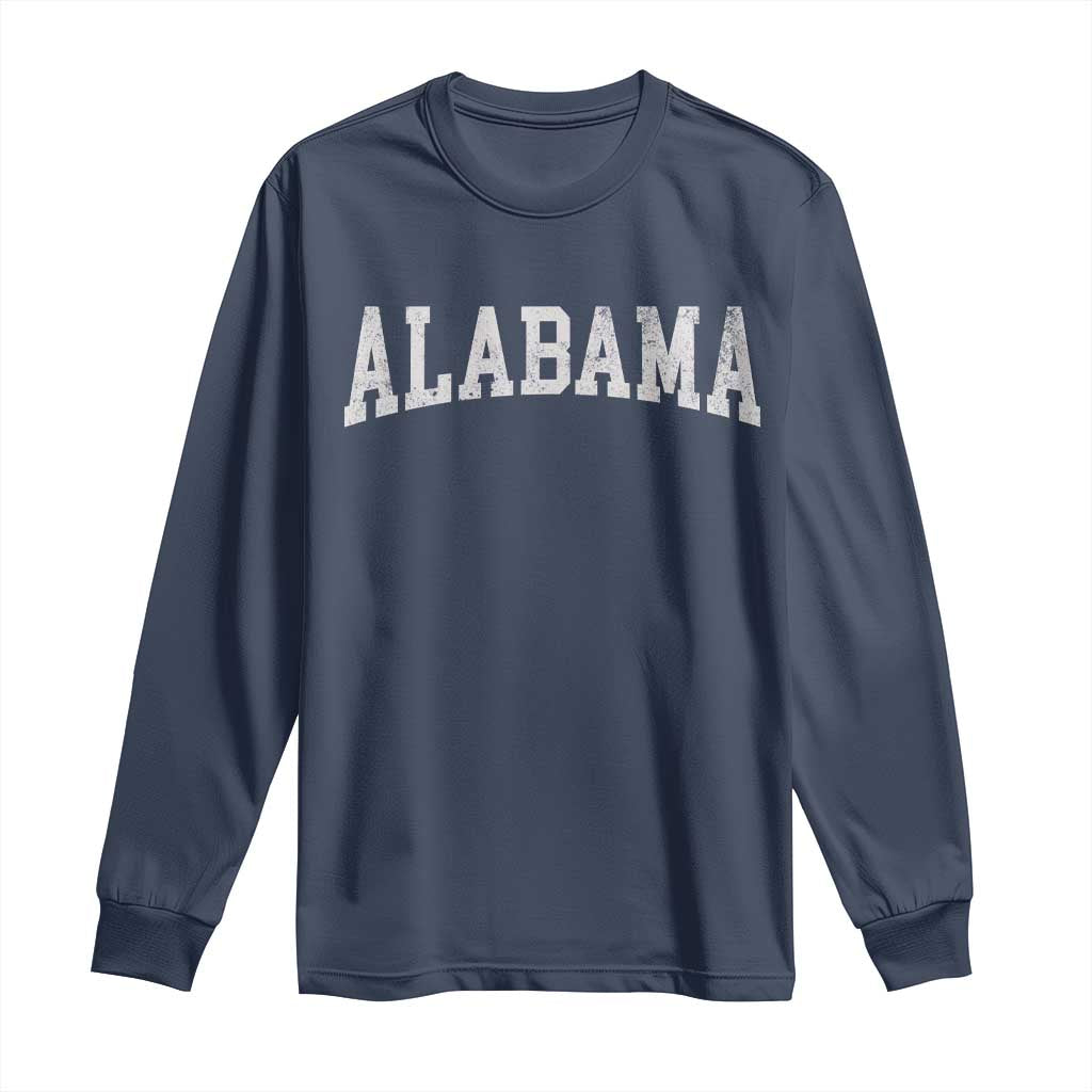Alabama Fan Long Sleeve Shirt Vintage Bold Sport State Letters AL Game Day