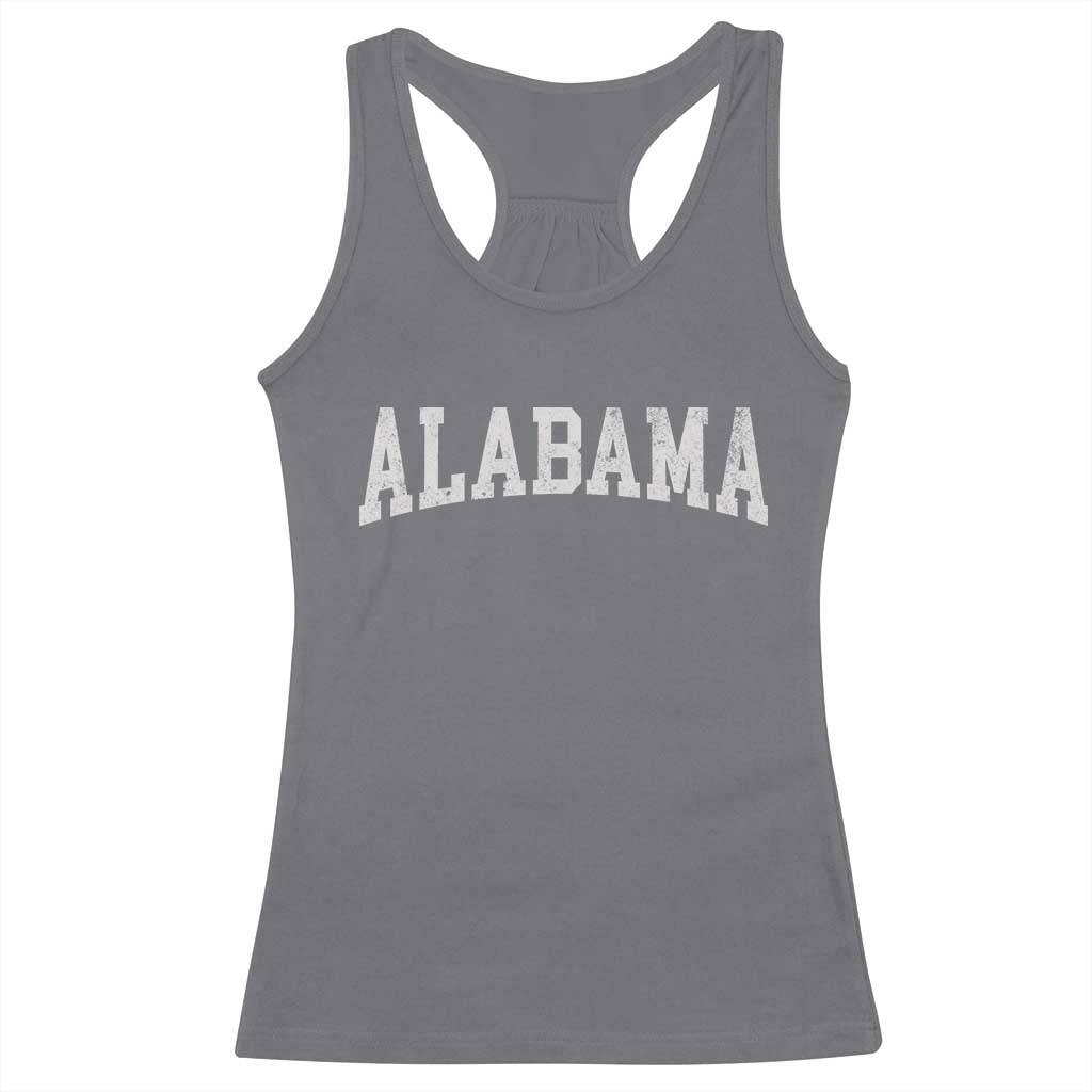 Alabama Fan Racerback Tank Top Vintage Bold Sport State Letters AL Game Day