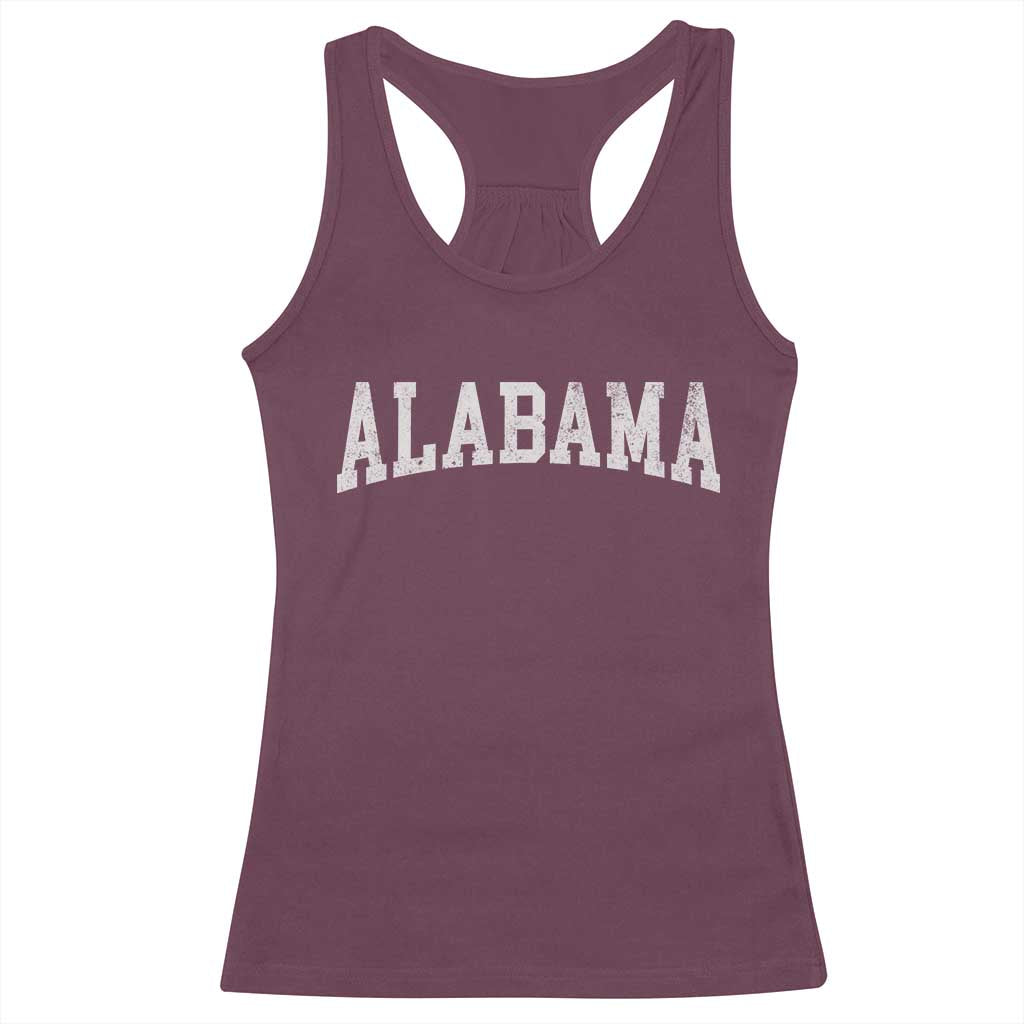 Alabama Fan Racerback Tank Top Vintage Bold Sport State Letters AL Game Day