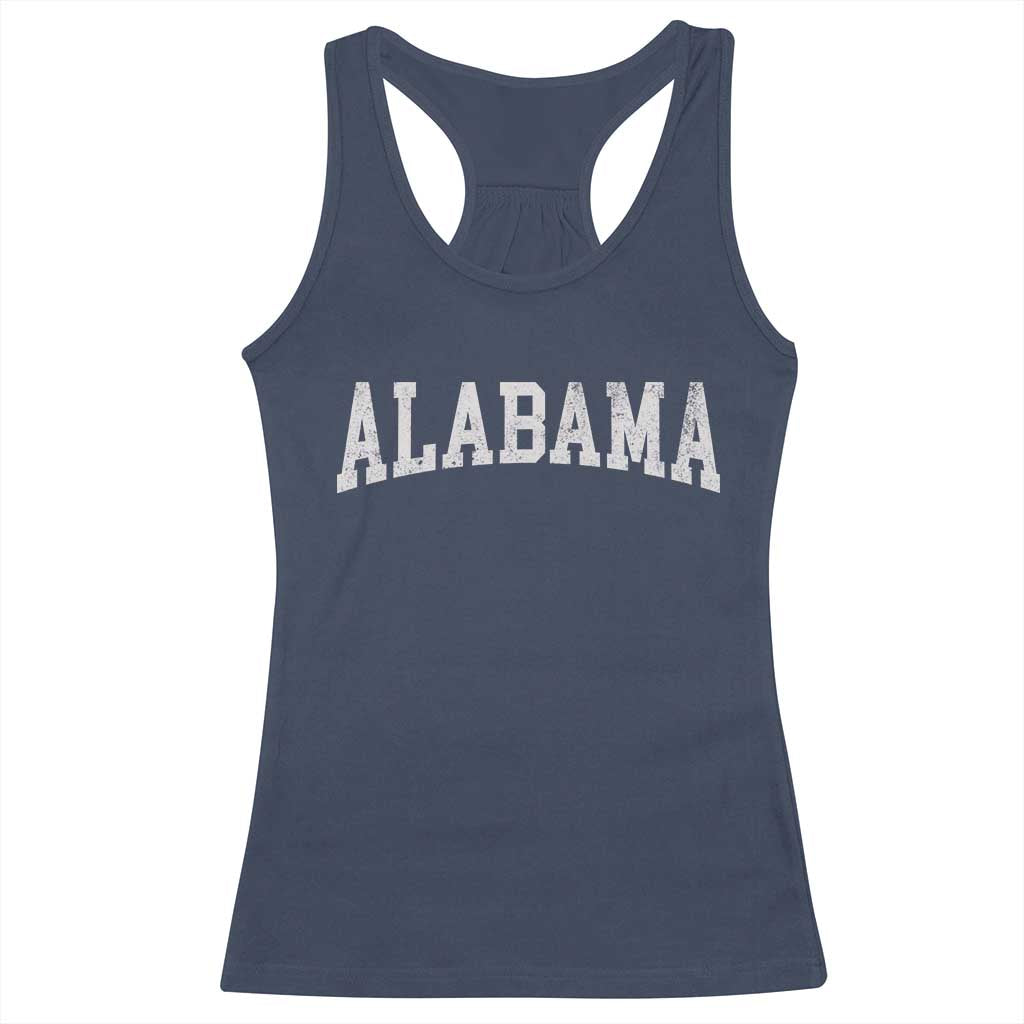 Alabama Fan Racerback Tank Top Vintage Bold Sport State Letters AL Game Day