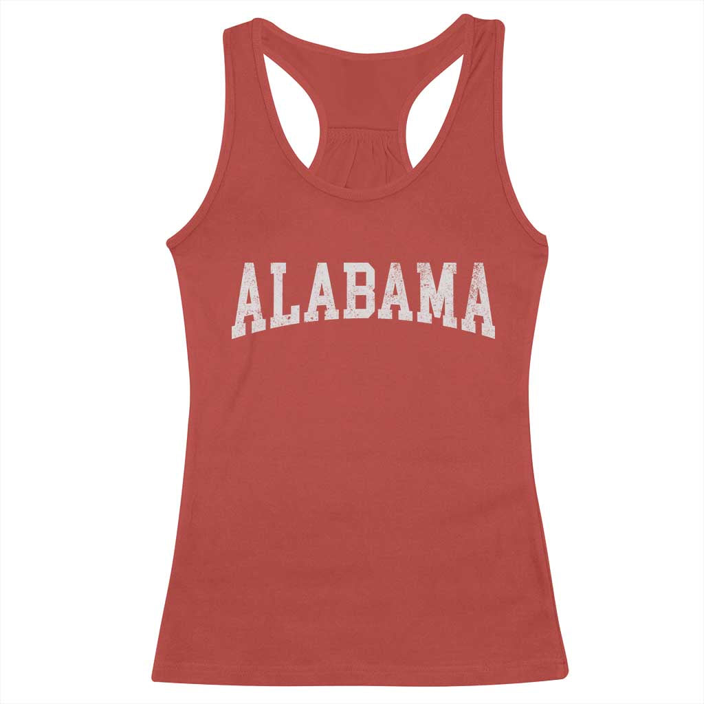 Alabama Fan Racerback Tank Top Vintage Bold Sport State Letters AL Game Day