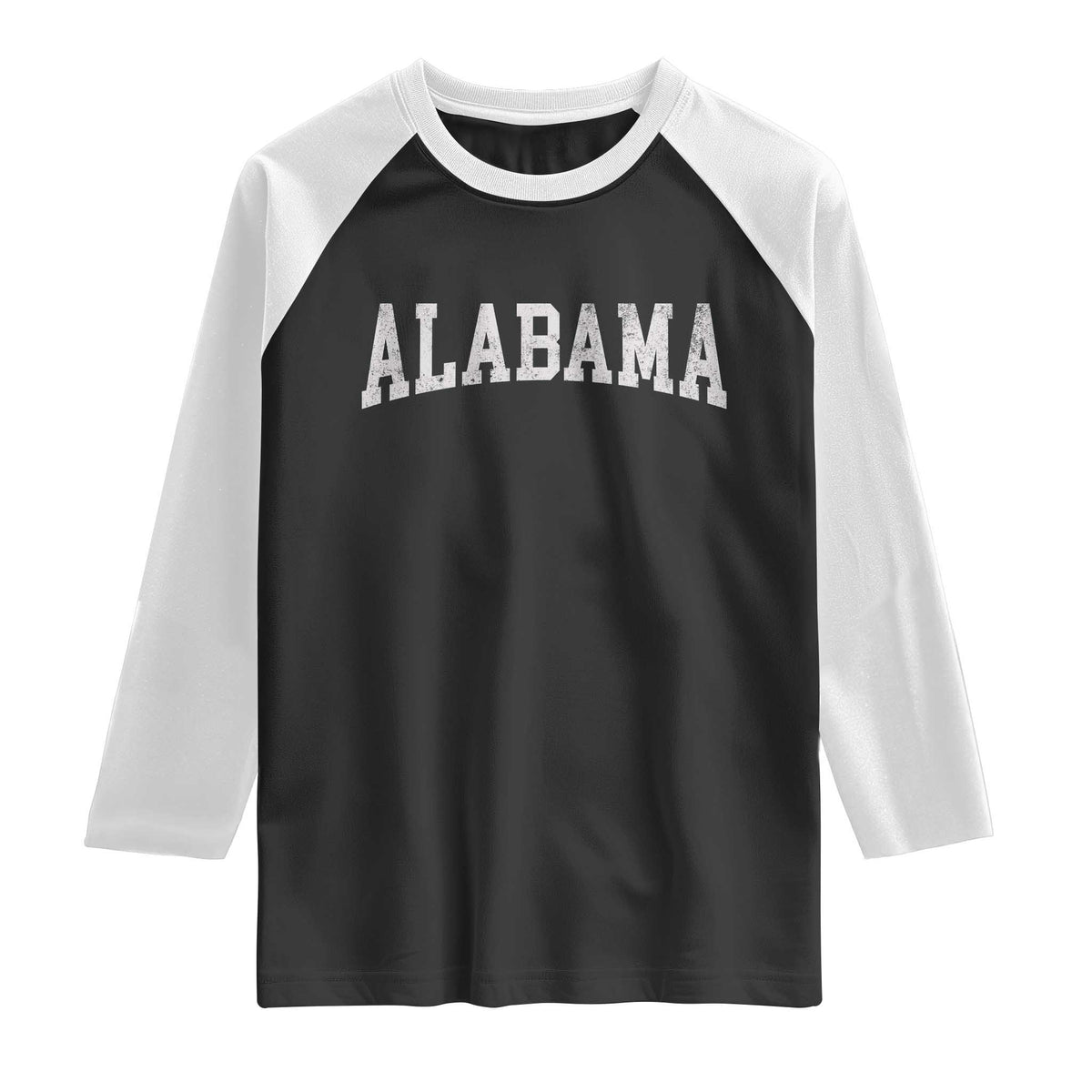Alabama Fan Raglan Shirt Vintage Bold Sport State Letters AL Game Day