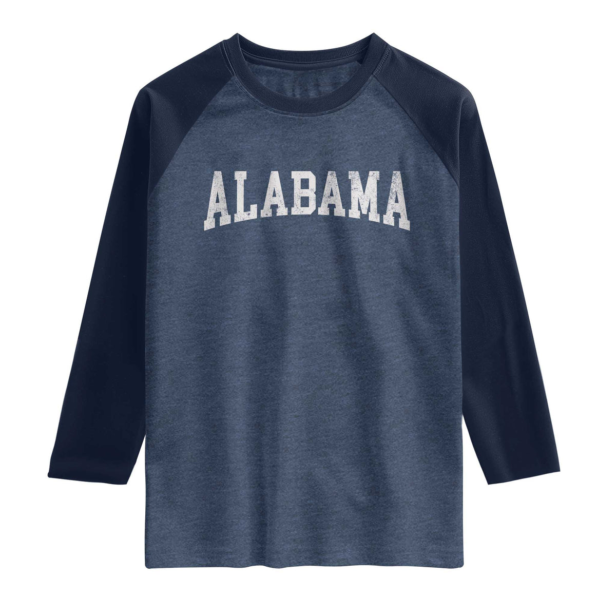 Alabama Fan Raglan Shirt Vintage Bold Sport State Letters AL Game Day