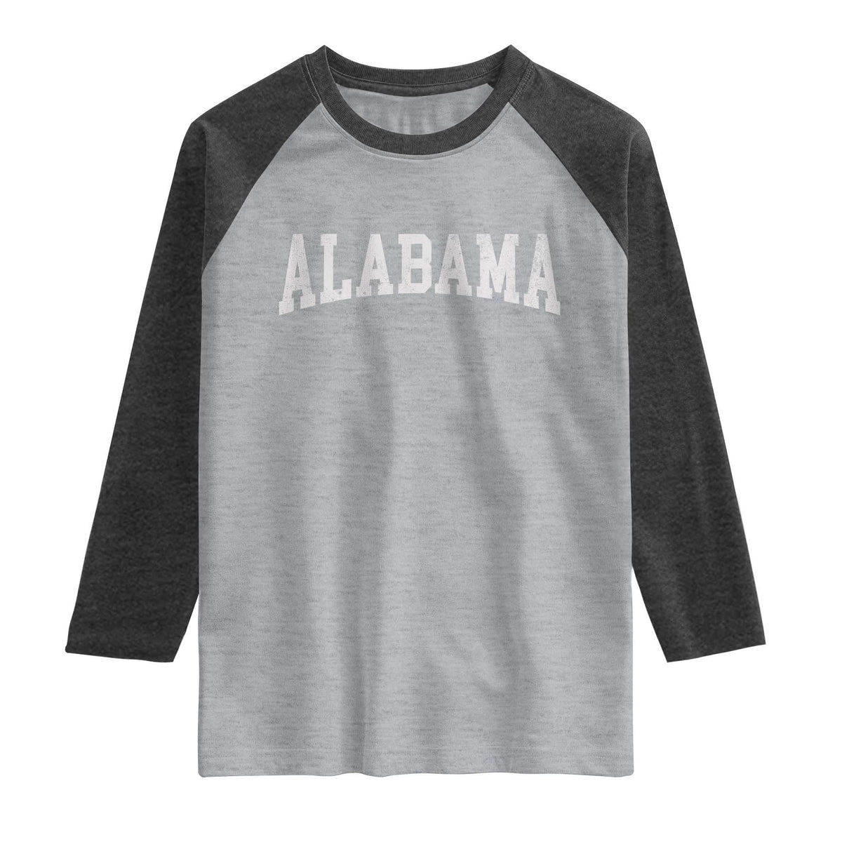 Alabama Fan Raglan Shirt Vintage Bold Sport State Letters AL Game Day