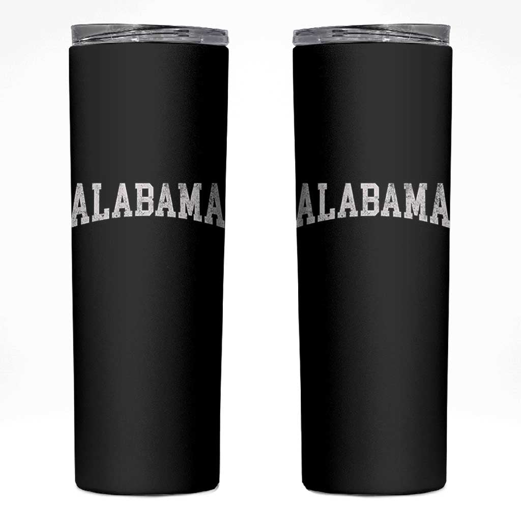 Alabama Fan Skinny Tumbler Vintage Bold Sport State Letters AL Game Day