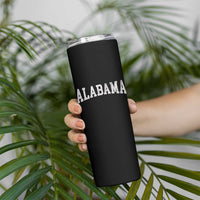 Alabama Fan Skinny Tumbler Vintage Bold Sport State Letters AL Game Day