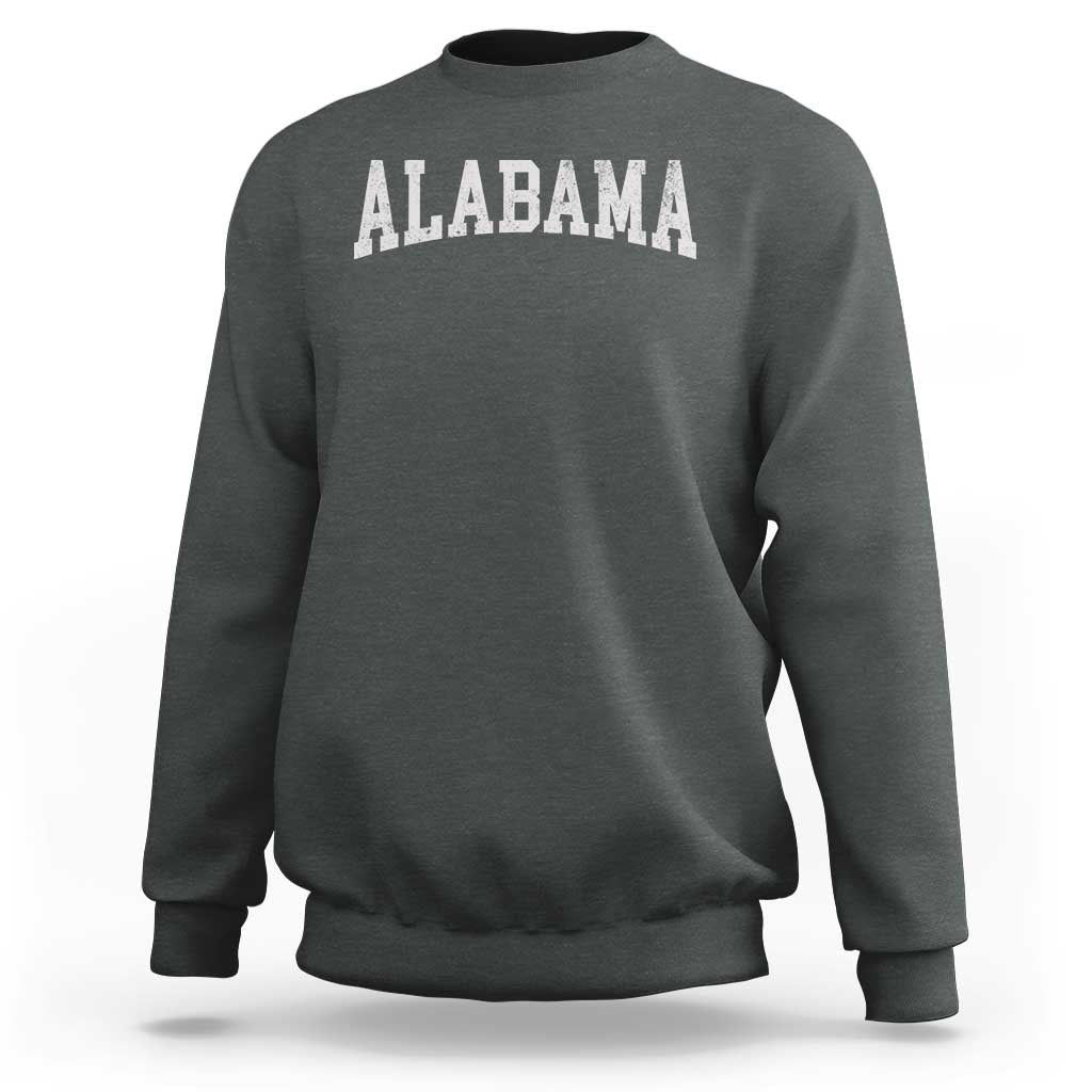 Alabama Fan Sweatshirt Vintage Bold Sport State Letters AL Game Day
