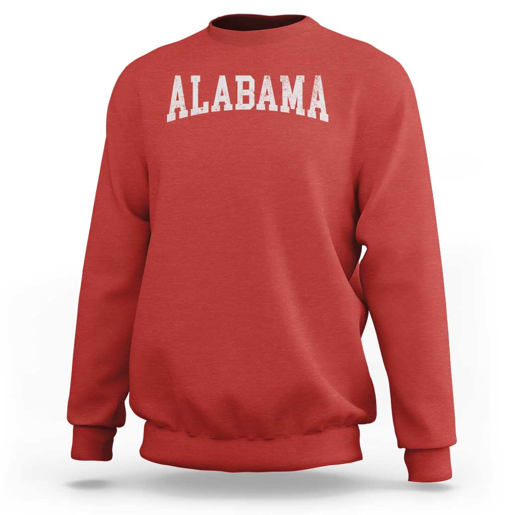 Alabama Fan Sweatshirt Vintage Bold Sport State Letters AL Game Day