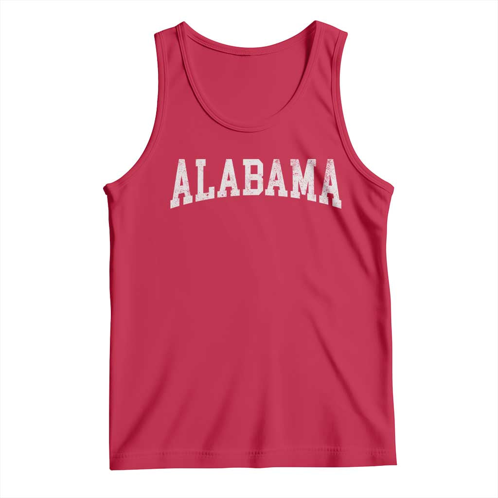 Alabama Fan Tank Top Vintage Bold Sport State Letters AL Game Day