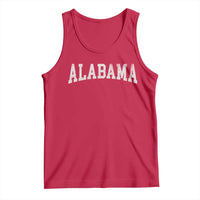 Alabama Fan Tank Top Vintage Bold Sport State Letters AL Game Day