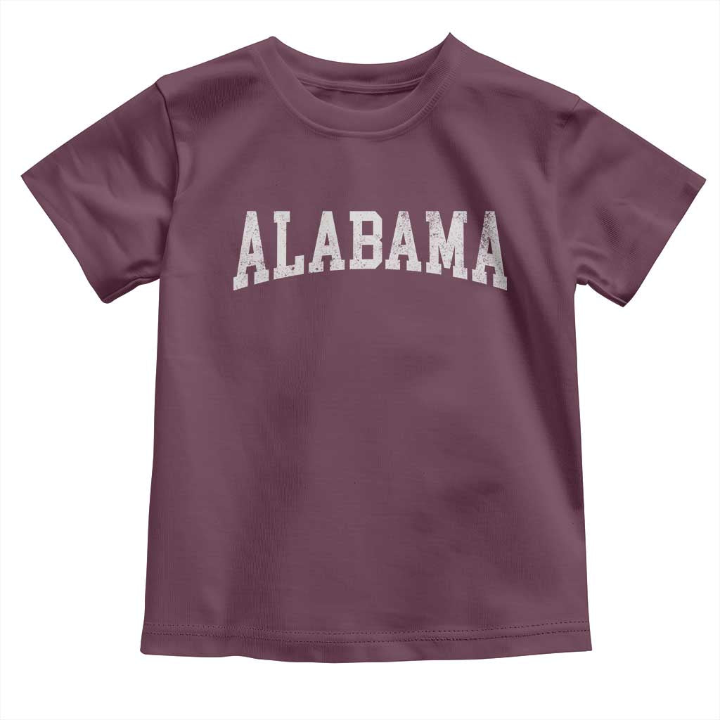Alabama Fan Toddler T Shirt Vintage Bold Sport State Letters AL Game Day