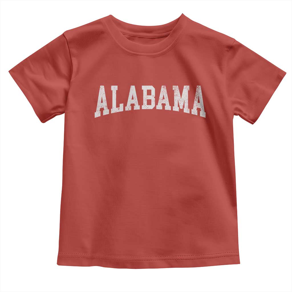 Alabama Fan Toddler T Shirt Vintage Bold Sport State Letters AL Game Day