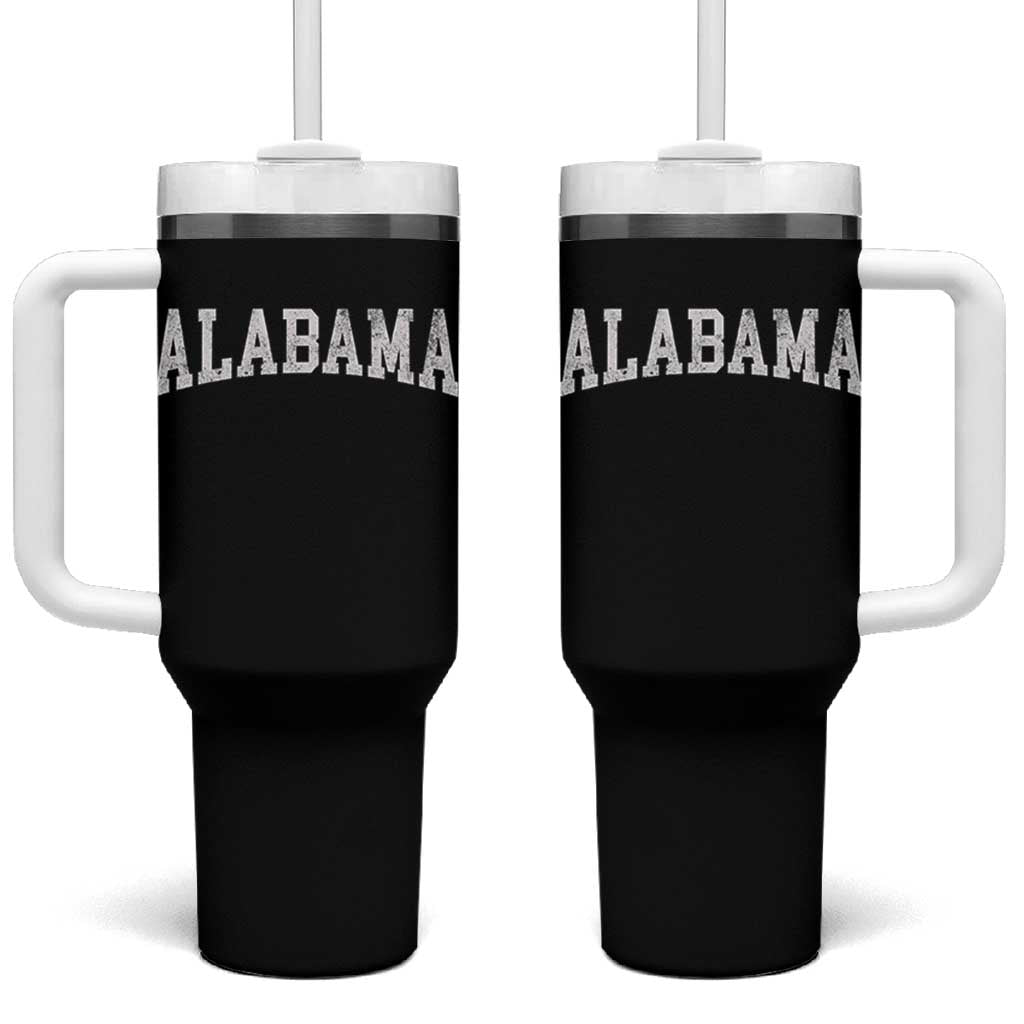 Alabama Fan Tumbler With Handle Vintage Bold Sport State Letters AL Game Day