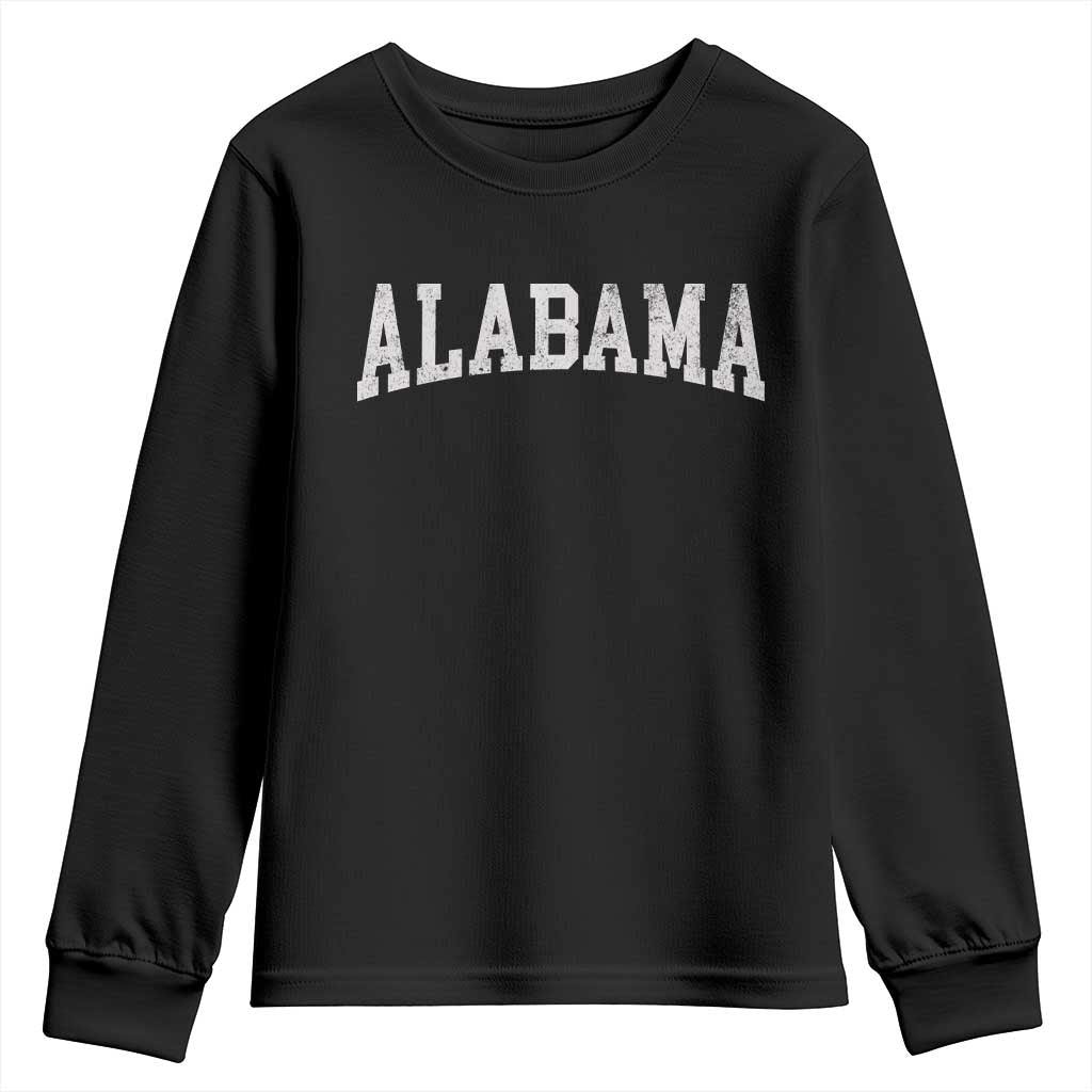 Alabama Fan Youth Sweatshirt Vintage Bold Sport State Letters AL Game Day
