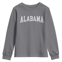 Alabama Fan Youth Sweatshirt Vintage Bold Sport State Letters AL Game Day