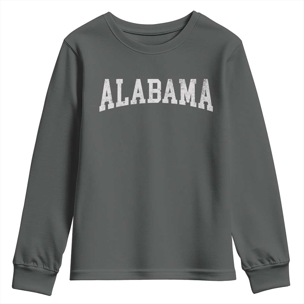 Alabama Fan Youth Sweatshirt Vintage Bold Sport State Letters AL Game Day