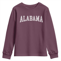 Alabama Fan Youth Sweatshirt Vintage Bold Sport State Letters AL Game Day