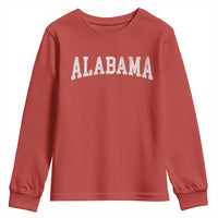 Alabama Fan Youth Sweatshirt Vintage Bold Sport State Letters AL Game Day
