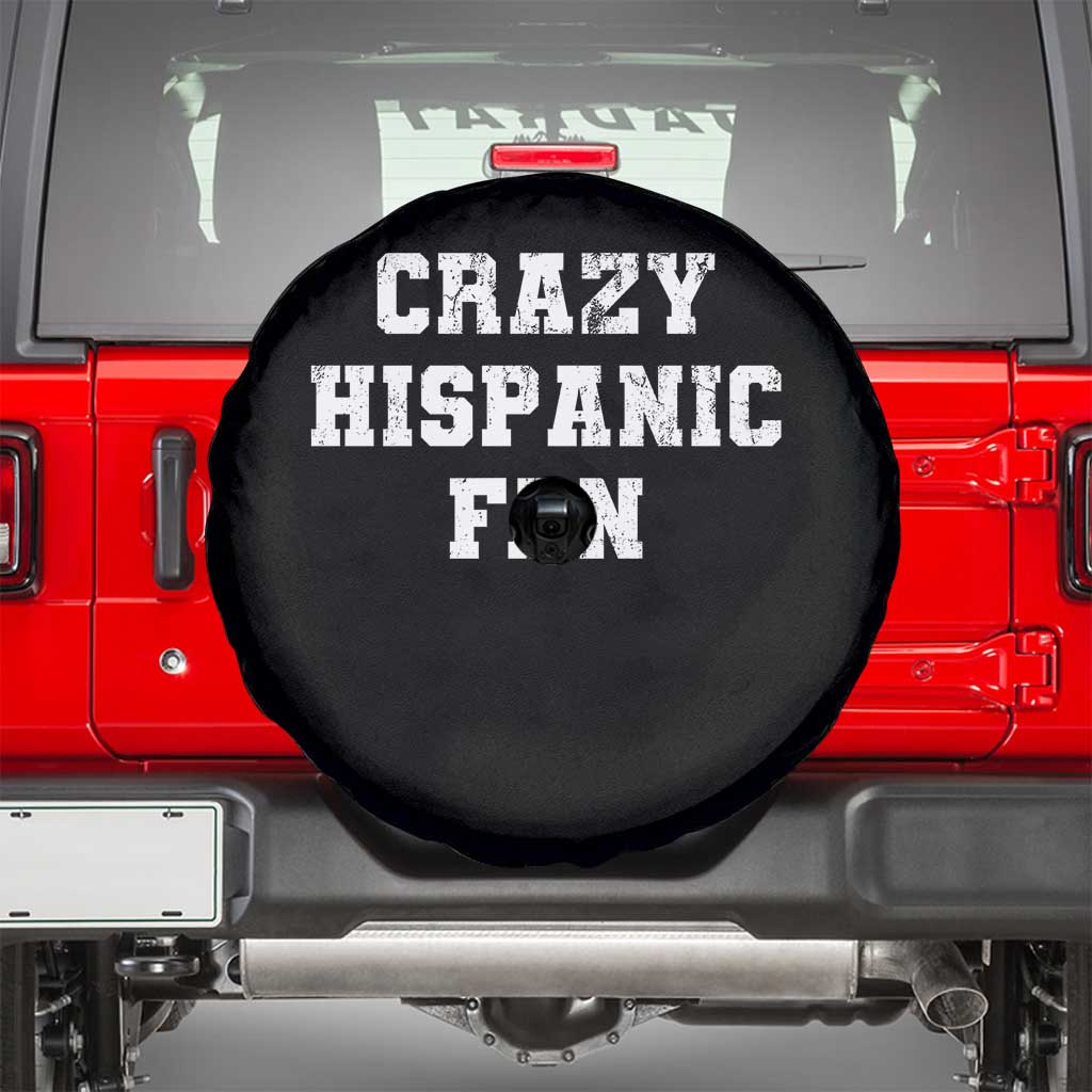 Crazy Hispanic Fan Spare Tire Cover Funny Basketball Latino Pride