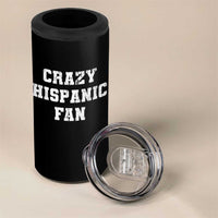 Crazy Hispanic Fan 4 in 1 Can Cooler Tumbler Funny Basketball Latino Pride