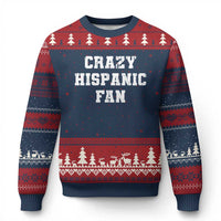 Crazy Hispanic Fan Ugly Christmas Sweater Funny Basketball Latino Pride