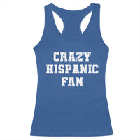 Crazy Hispanic Fan Racerback Tank Top Funny Basketball Latino Pride