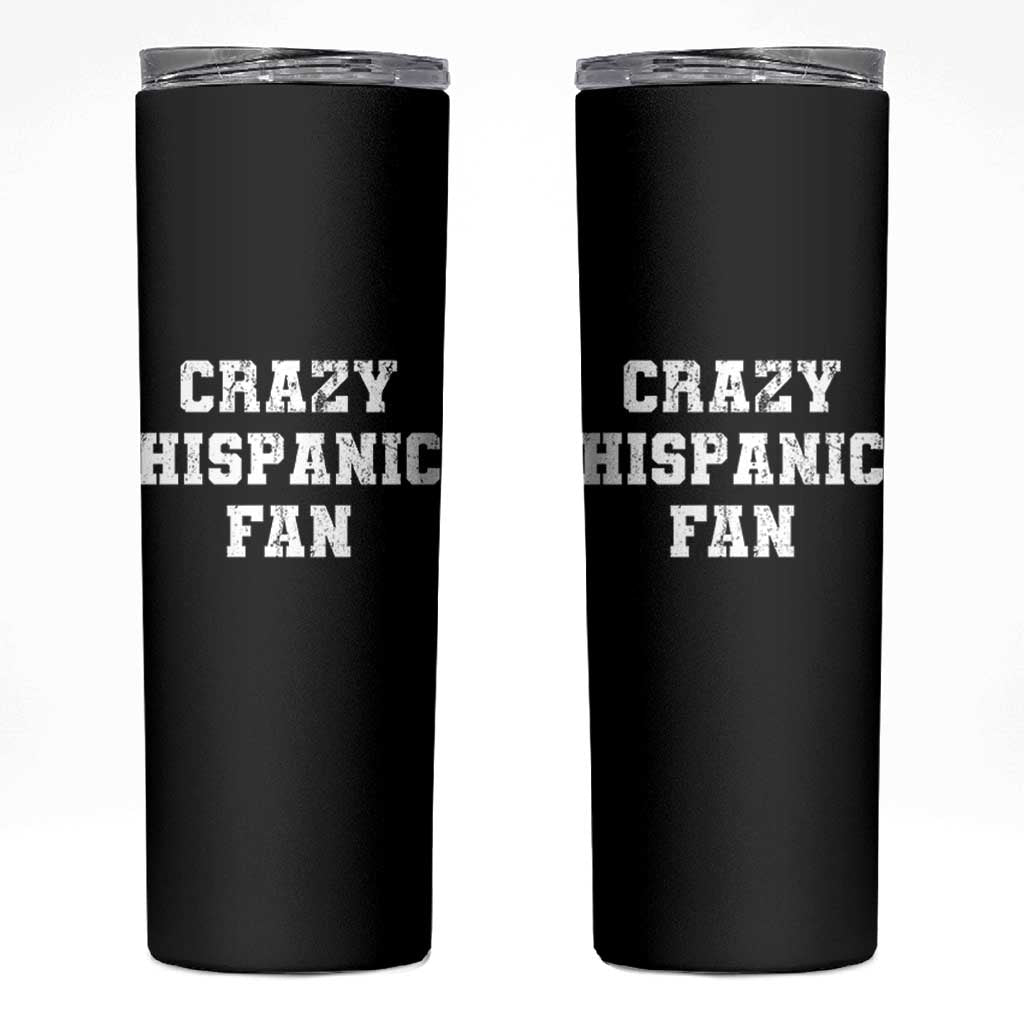 Crazy Hispanic Fan Skinny Tumbler Funny Basketball Latino Pride