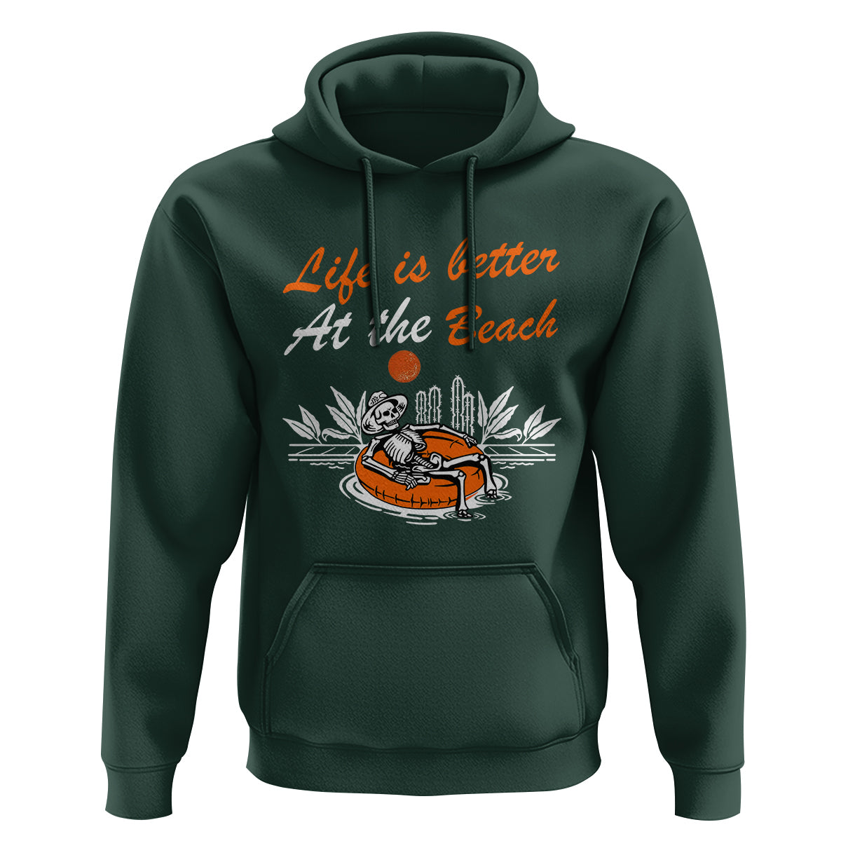 Summer Vacation Hoodie Life Is Better At The Beach Funny Skeleton - Wonder Print Shop