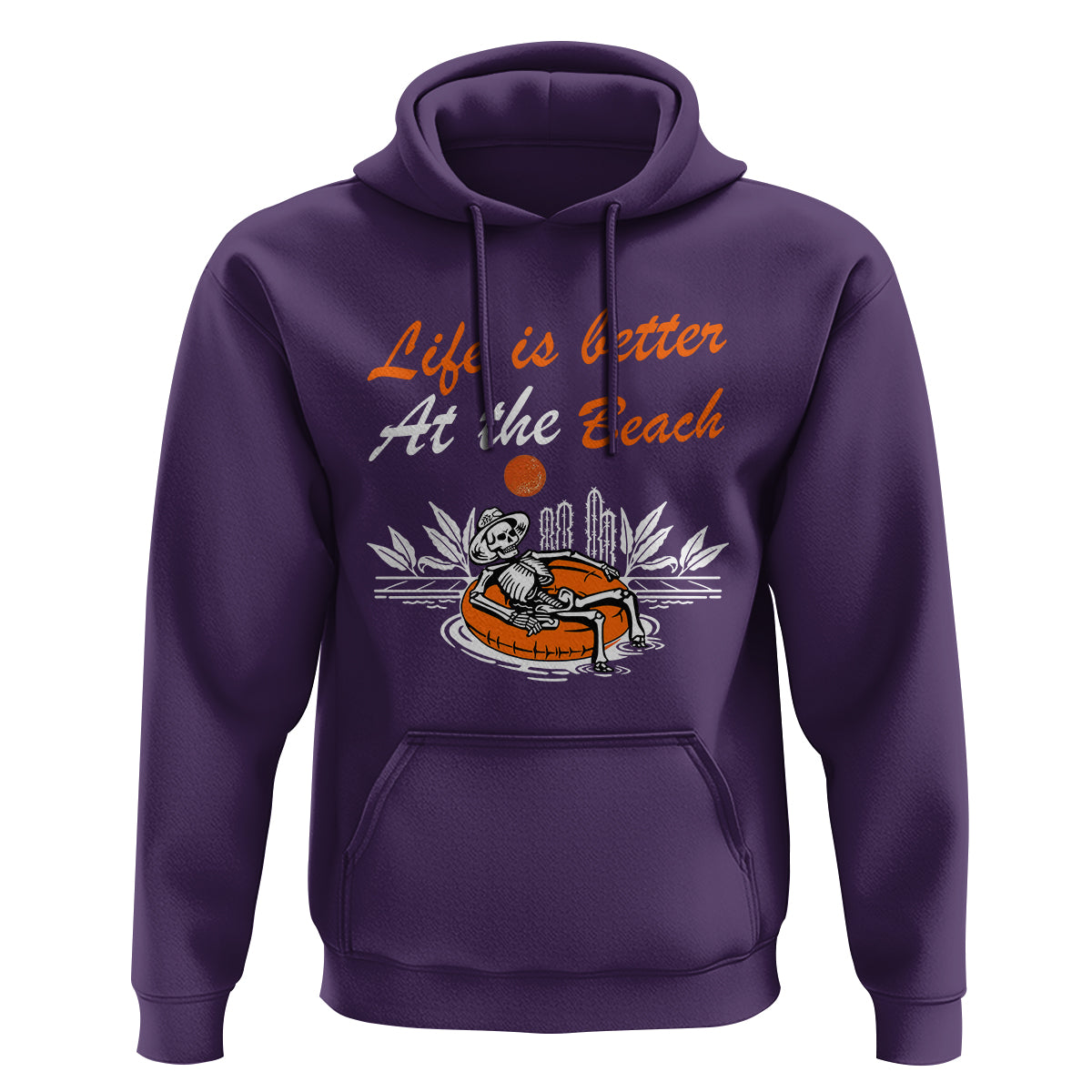 Summer Vacation Hoodie Life Is Better At The Beach Funny Skeleton - Wonder Print Shop