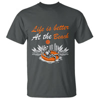 Summer Vacation T Shirt Life Is Better At The Beach Funny Skeleton - Wonder Print Shop
