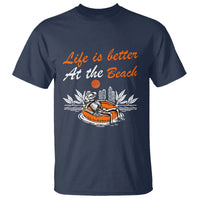 Summer Vacation T Shirt Life Is Better At The Beach Funny Skeleton - Wonder Print Shop
