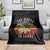 Funny The Moose Is Loose Throw Blanket Moose Lover Retro Vintage - Wonder Print Shop