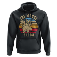 Funny Moose Lover Hoodie The Moose Is Loose Retro Vintage - Wonder Print Shop