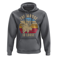 Funny Moose Lover Hoodie The Moose Is Loose Retro Vintage - Wonder Print Shop
