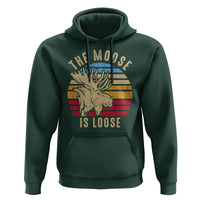Funny Moose Lover Hoodie The Moose Is Loose Retro Vintage - Wonder Print Shop