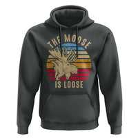 Funny Moose Lover Hoodie The Moose Is Loose Retro Vintage - Wonder Print Shop