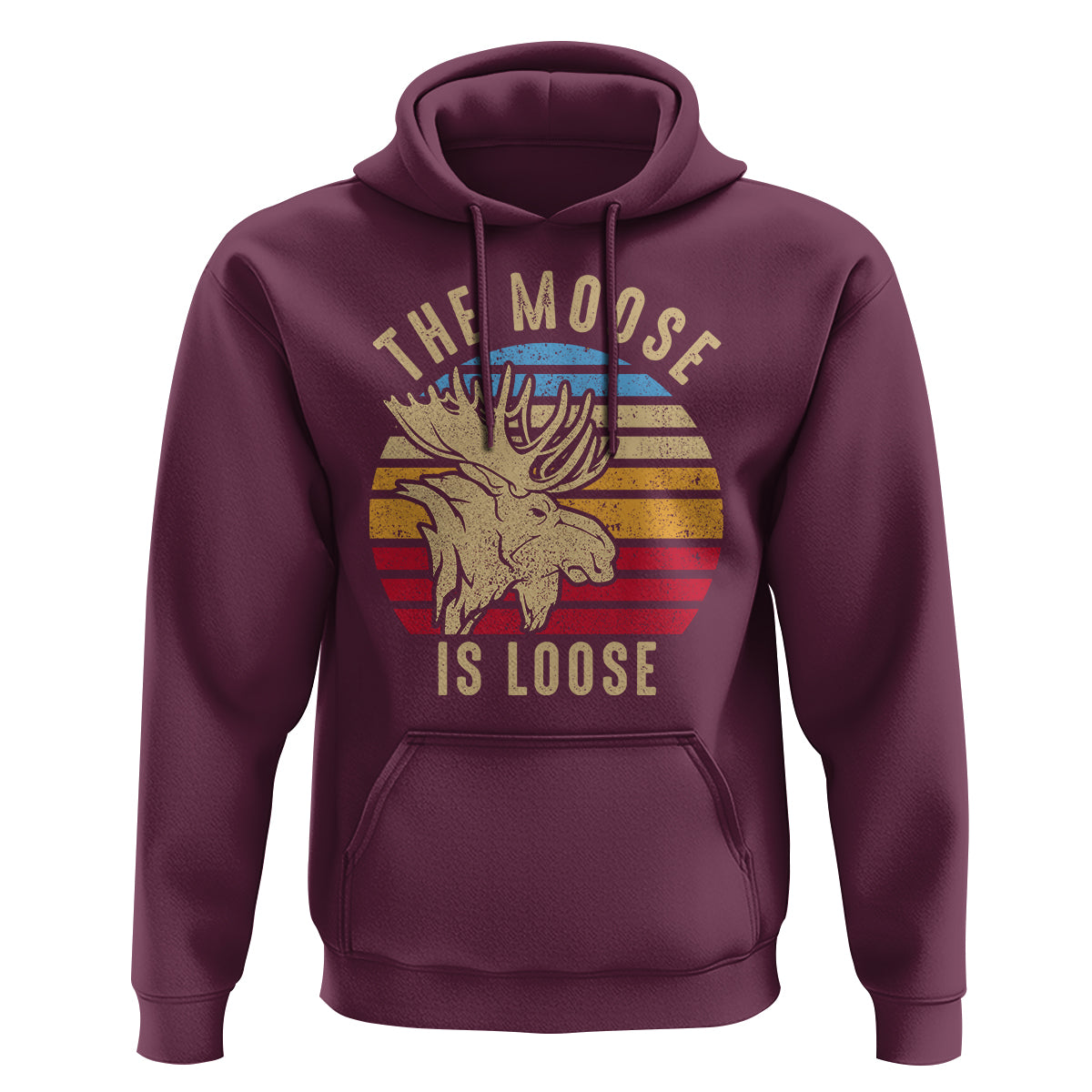 Funny Moose Lover Hoodie The Moose Is Loose Retro Vintage - Wonder Print Shop