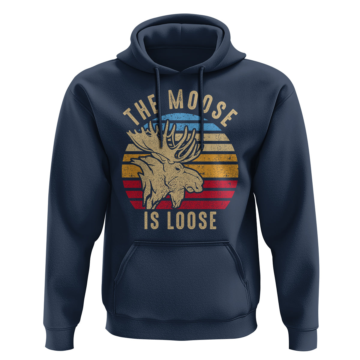 Funny Moose Lover Hoodie The Moose Is Loose Retro Vintage - Wonder Print Shop