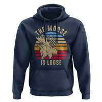 Funny Moose Lover Hoodie The Moose Is Loose Retro Vintage - Wonder Print Shop