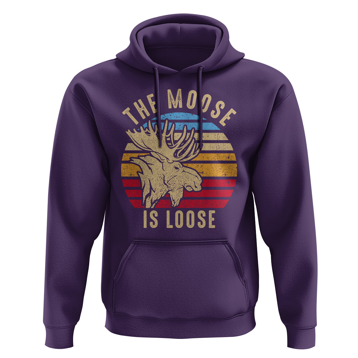 Funny Moose Lover Hoodie The Moose Is Loose Retro Vintage - Wonder Print Shop