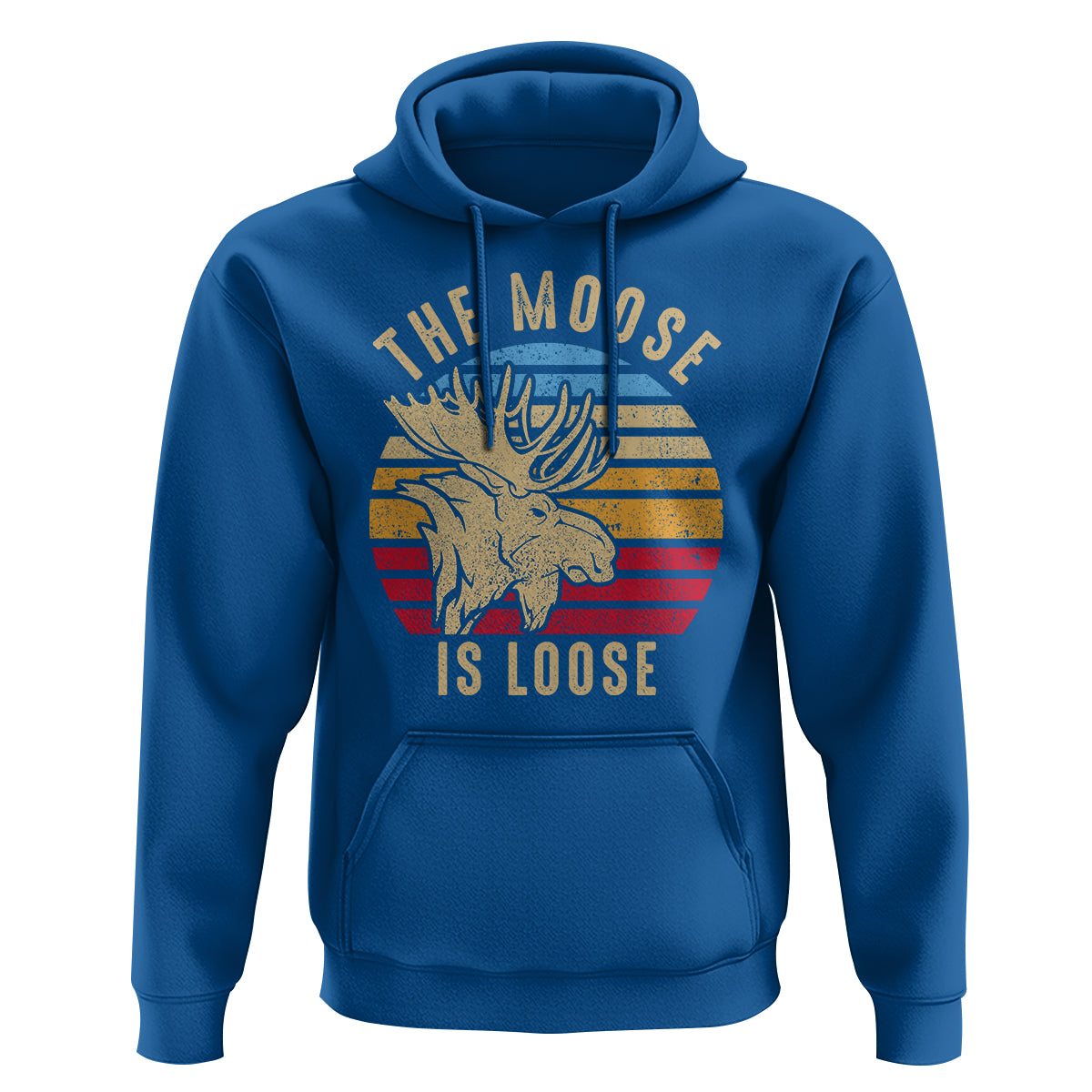 Funny Moose Lover Hoodie The Moose Is Loose Retro Vintage - Wonder Print Shop