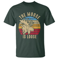 Funny Moose Lover T Shirt The Moose Is Loose Retro Vintage - Wonder Print Shop