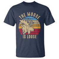 Funny Moose Lover T Shirt The Moose Is Loose Retro Vintage - Wonder Print Shop