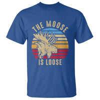 Funny Moose Lover T Shirt The Moose Is Loose Retro Vintage - Wonder Print Shop